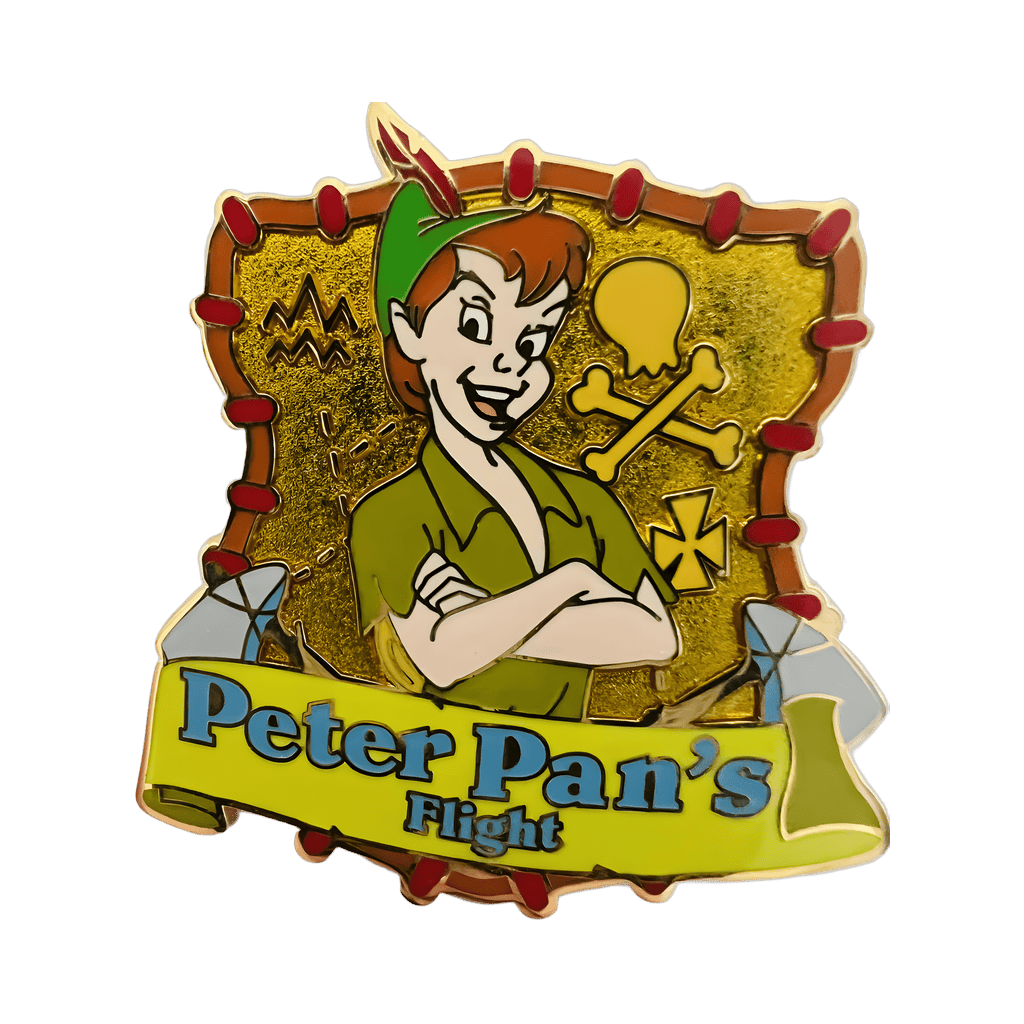 Peter Pan's Flight - Peter in Front of a Map of Neverland Disney pin