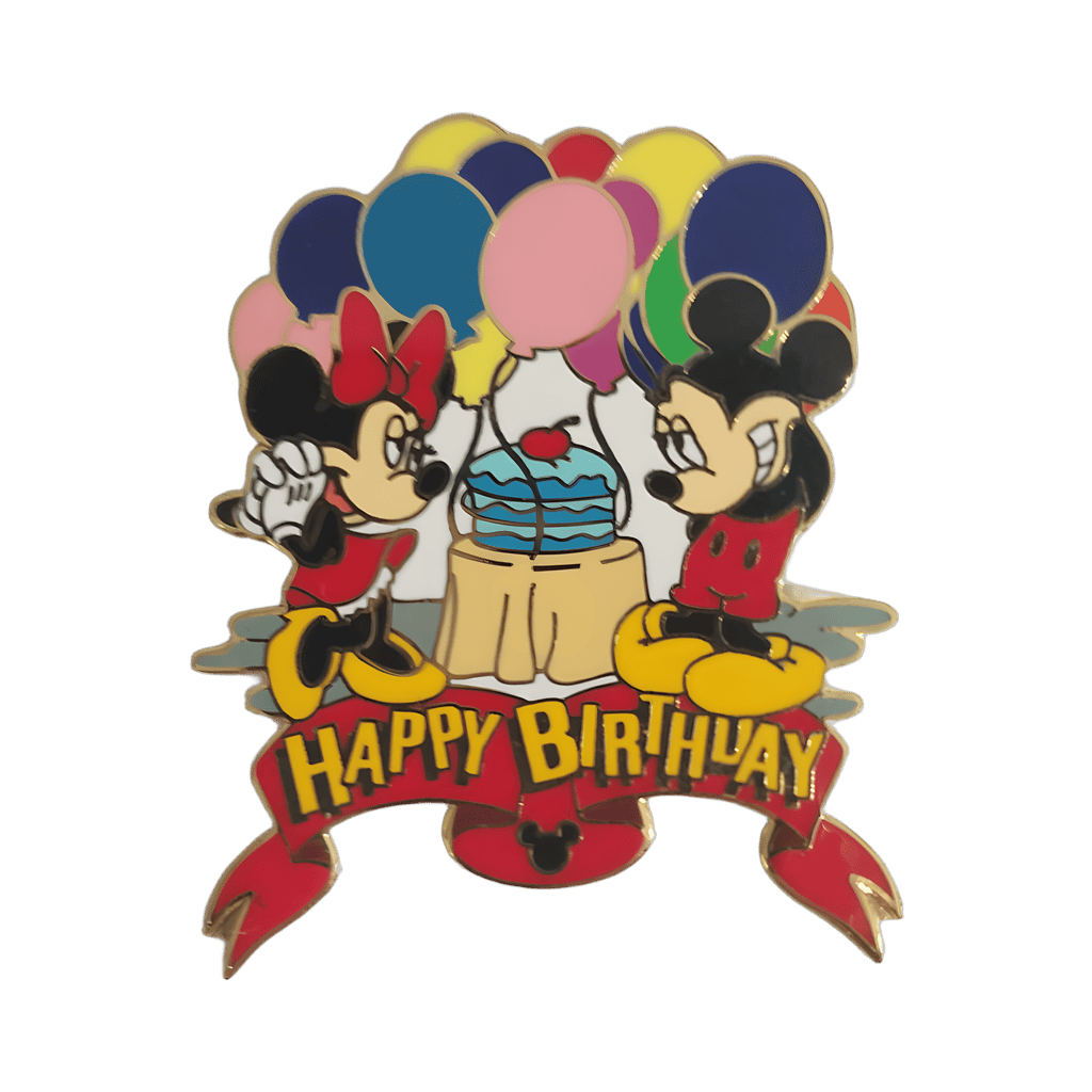 Happy Birthday with Mickey and Minnie Disney pin