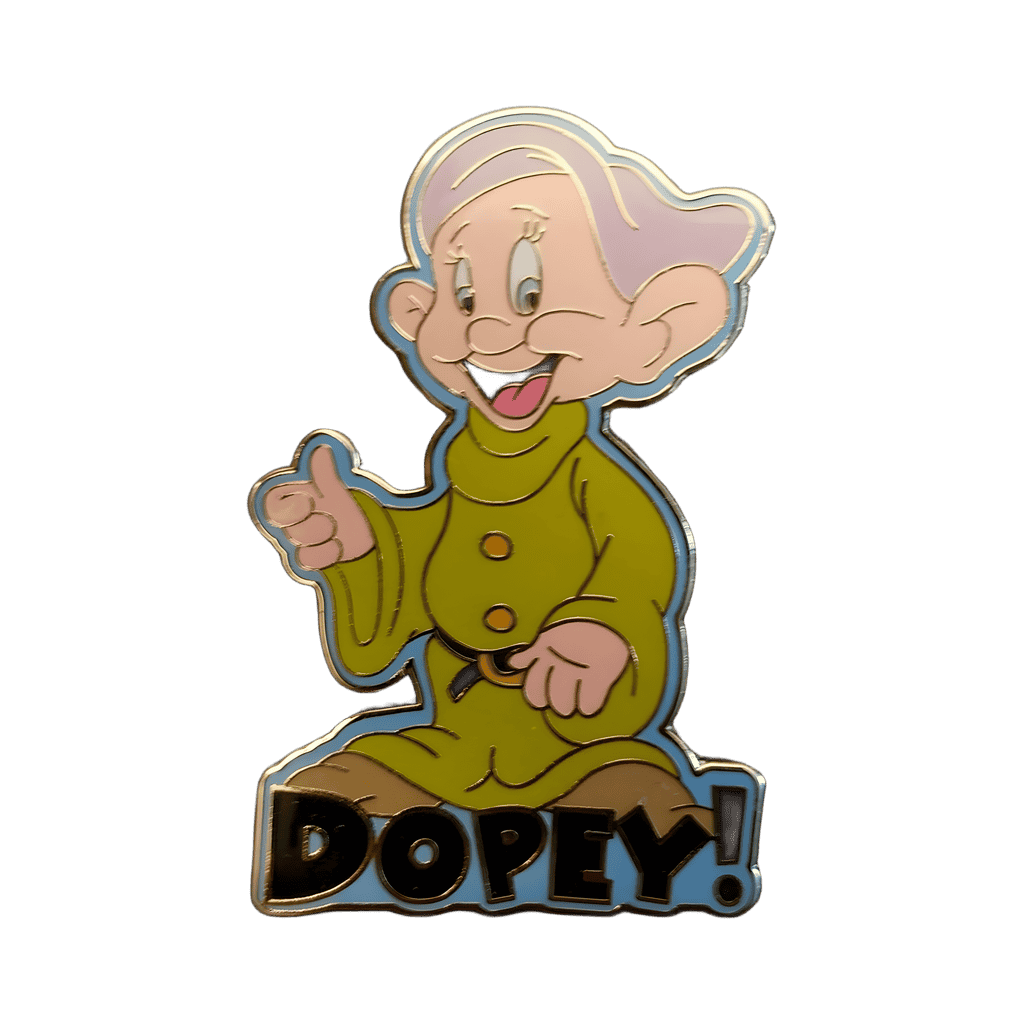 Dopey with Name Disney pin