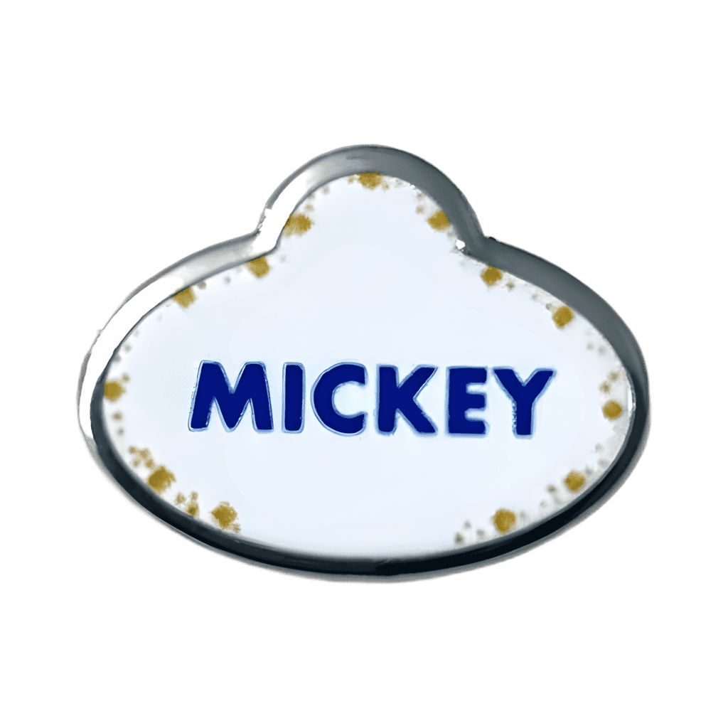 Mickey Name Tag Disney pin