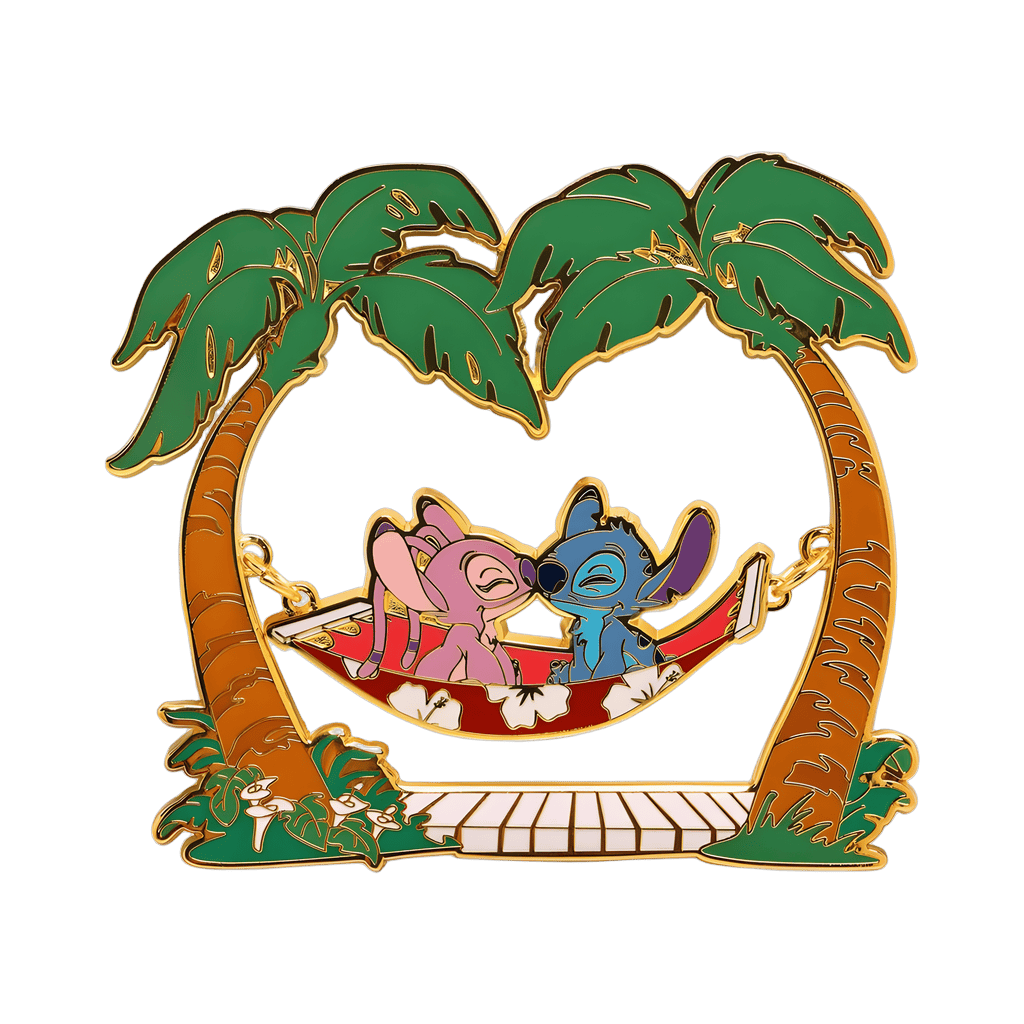 Stitch and Angel on Hammock BoxLunch Exclusive Disney pin