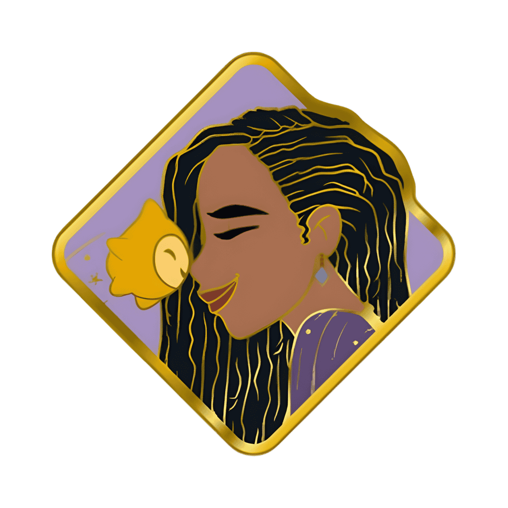 Star and Asha Touching Noses Disney pin
