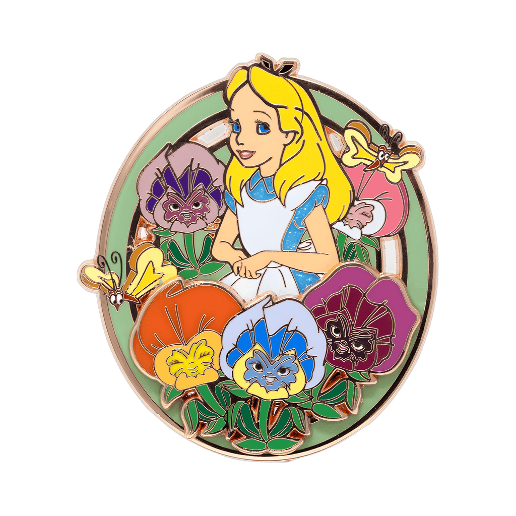 Alice in Wonderland Flower Field Disney pin