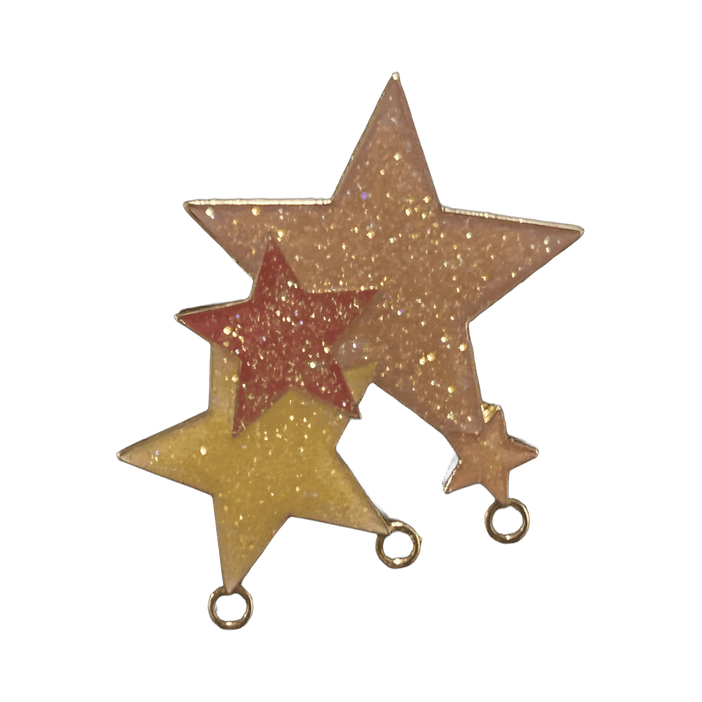 Glitter Stars (pink and Yellow) Disney pin
