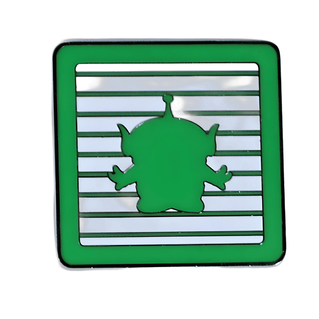 Little Green Man Green Block Disney pin