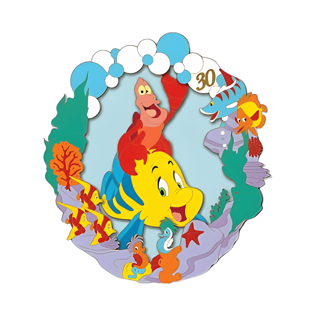Flounder and Sebastian Disney pin