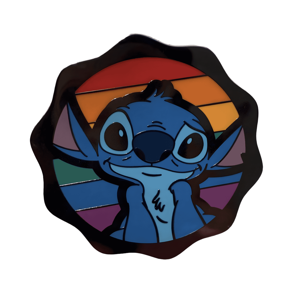 Scalloped Edge Rainbow Circles Booster Set - Stitch Disney pin