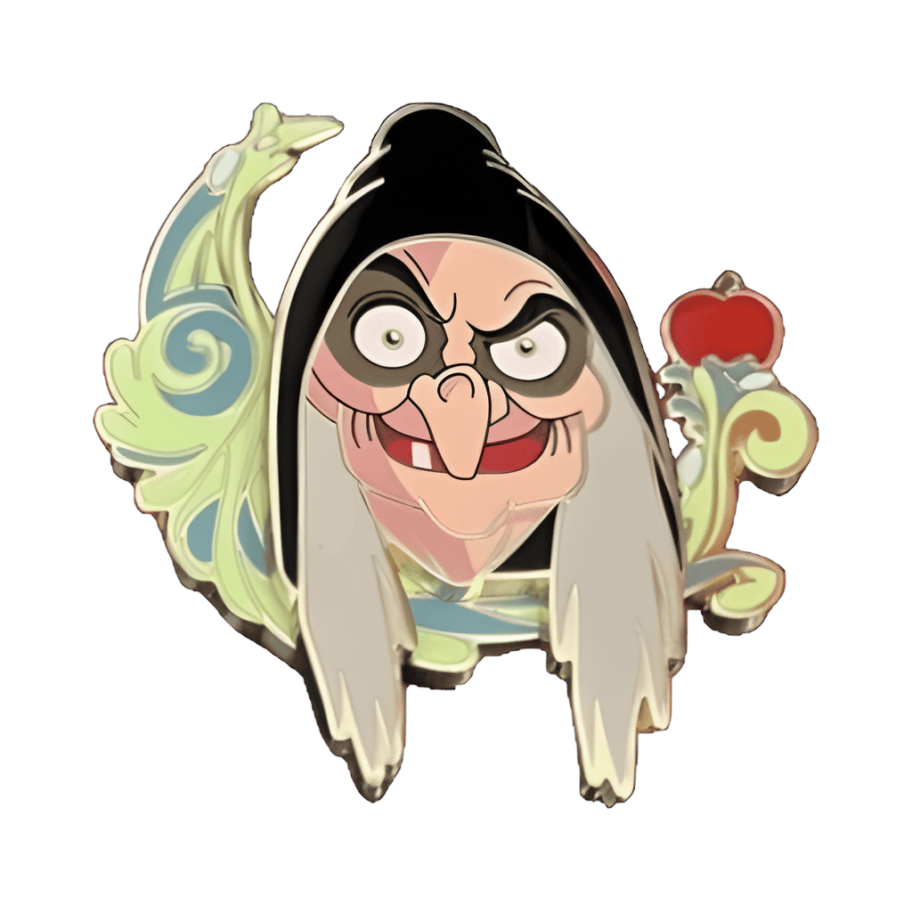 Old Hag with Apple and Filigree Disney pin