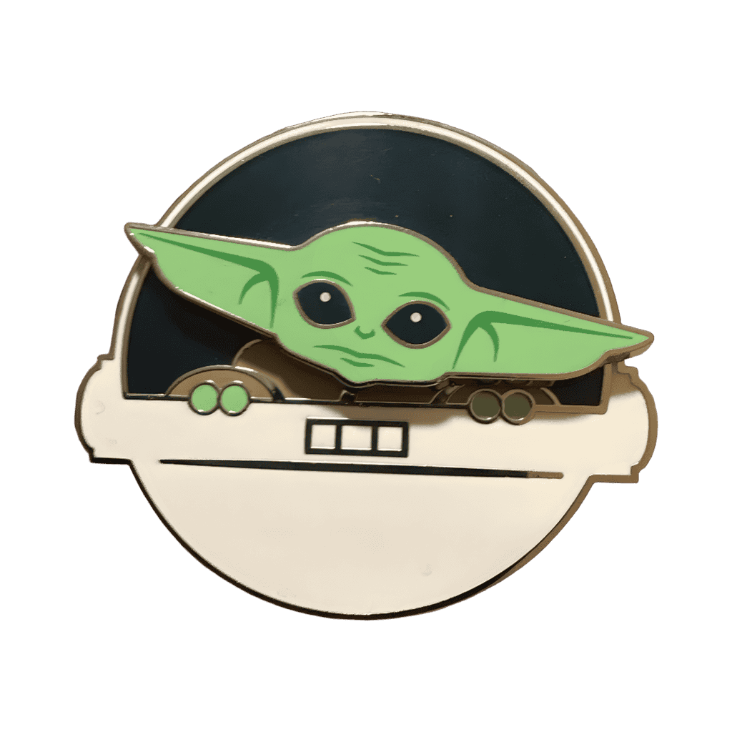 Star Wars Pin: Mandalorian Grogu in Hover Pram Disney pin