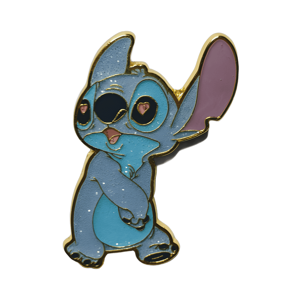 Glitter Stitch Heart Eyes Disney pin