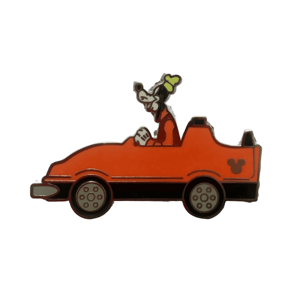 Goofy in Orange Car Disney pin