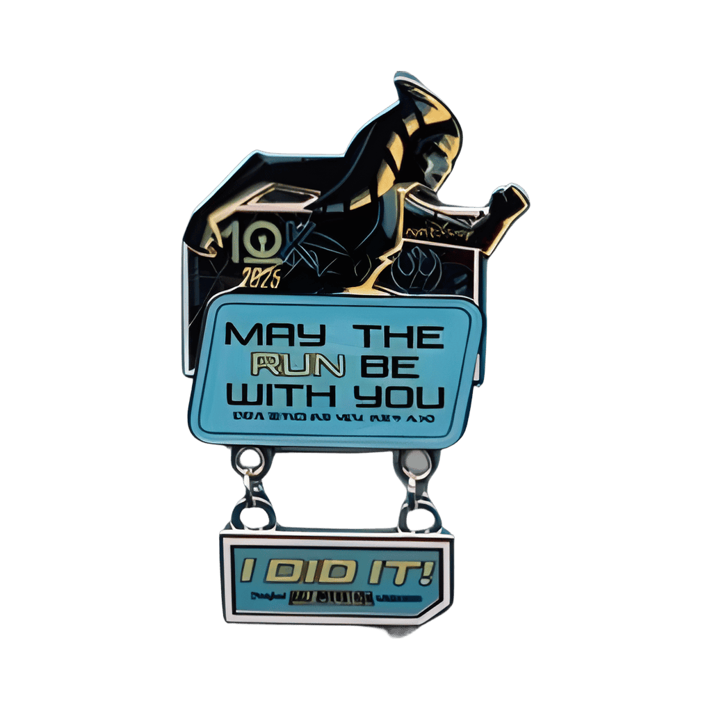 Ahsoka 10K - May the Run be with You - I Did It! Dangle Disney pin
