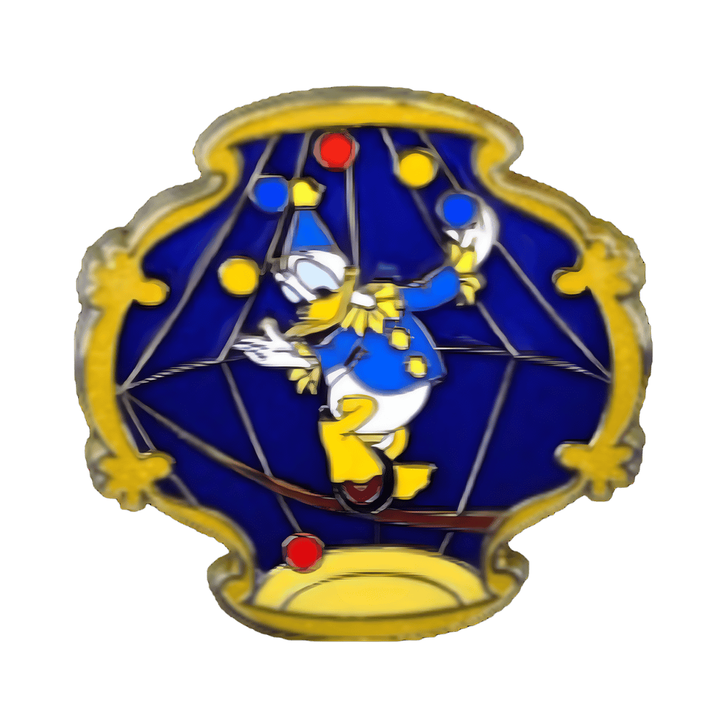 Donald on Unicycle Juggling on Tightrope Disney pin