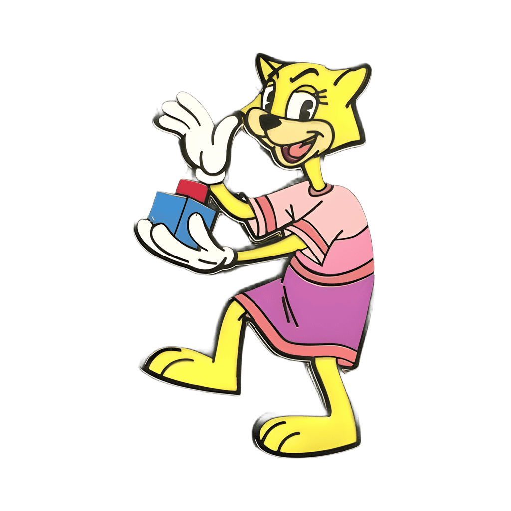 Yellow Cat With Drop Gag Disney pin