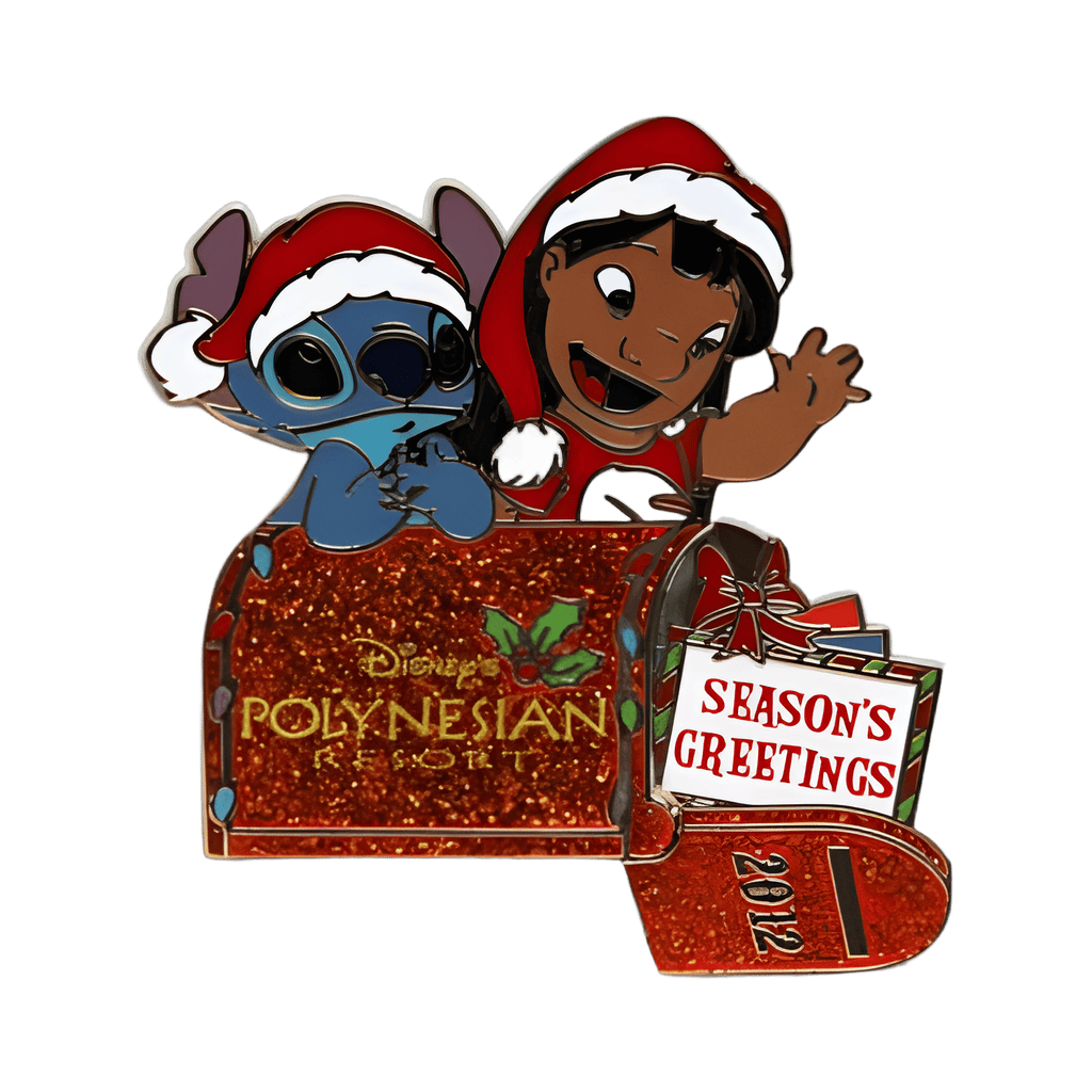 Disney's Polynesian Resort - Lilo and Stitch - Season's Greetings Mailbox Disney pin
