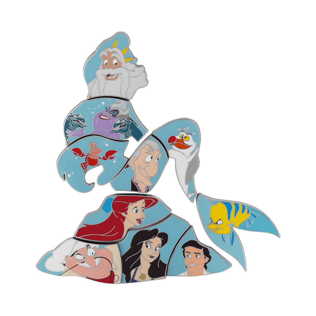 Ariel Sitting On A Rock Mystery Pin Puzzle Collection - Full Set Disney pin