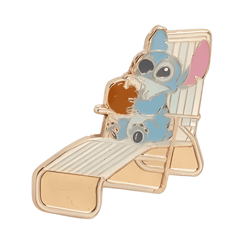 Stitch on a lounge chair Disney pin
