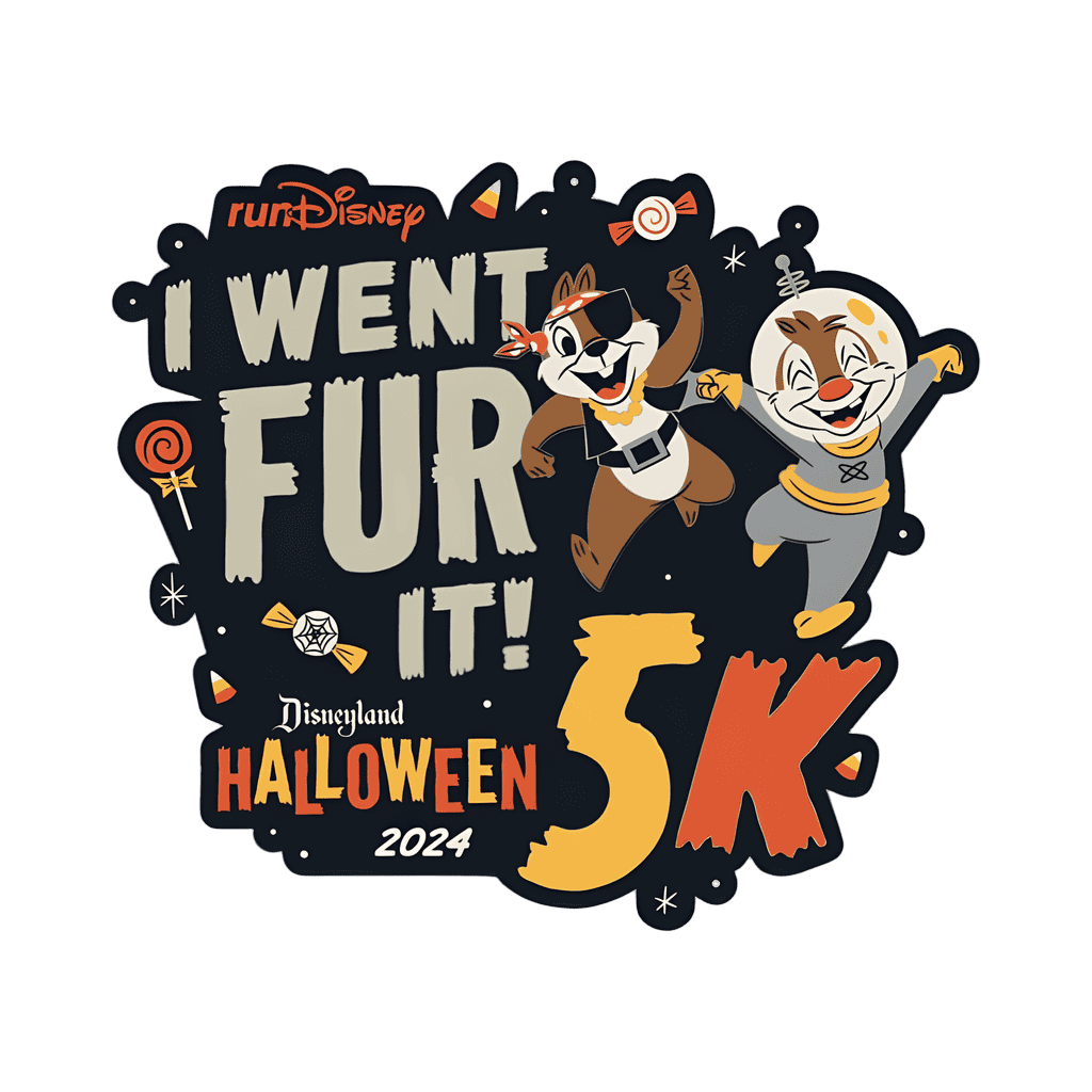 Halloween 5K - Logo - Chip & Dale Disney pin