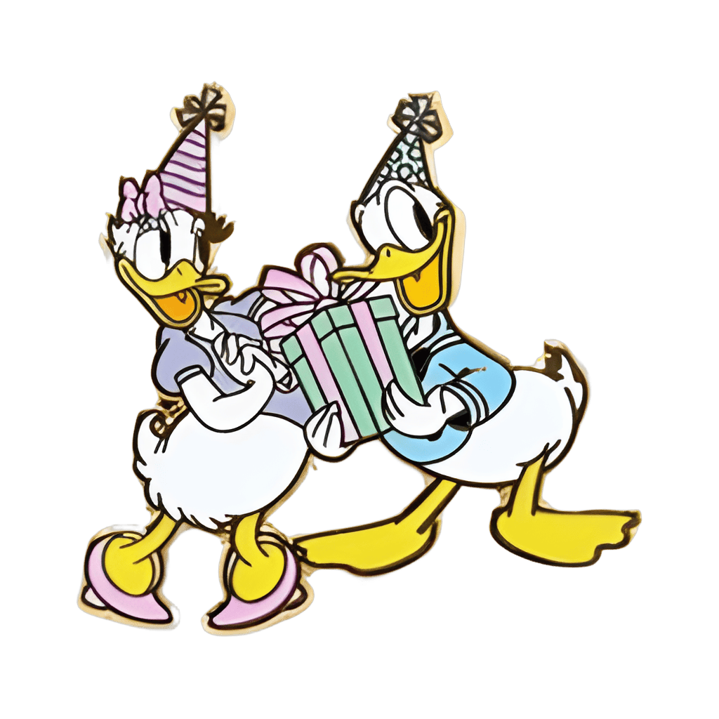 Donald and Daisy with Green Present Disney pin