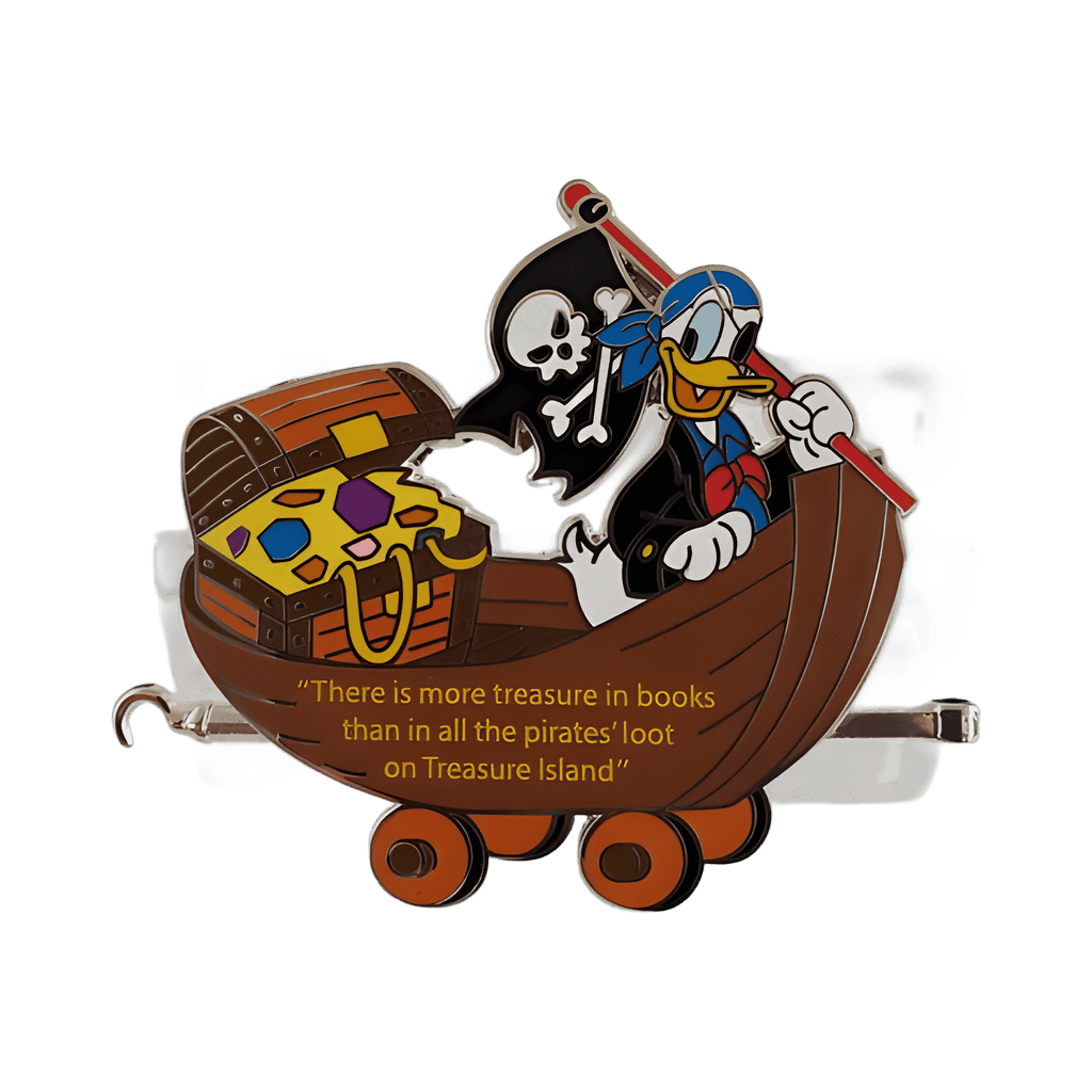 Pirate Donald in Boat Train Car Disney pin