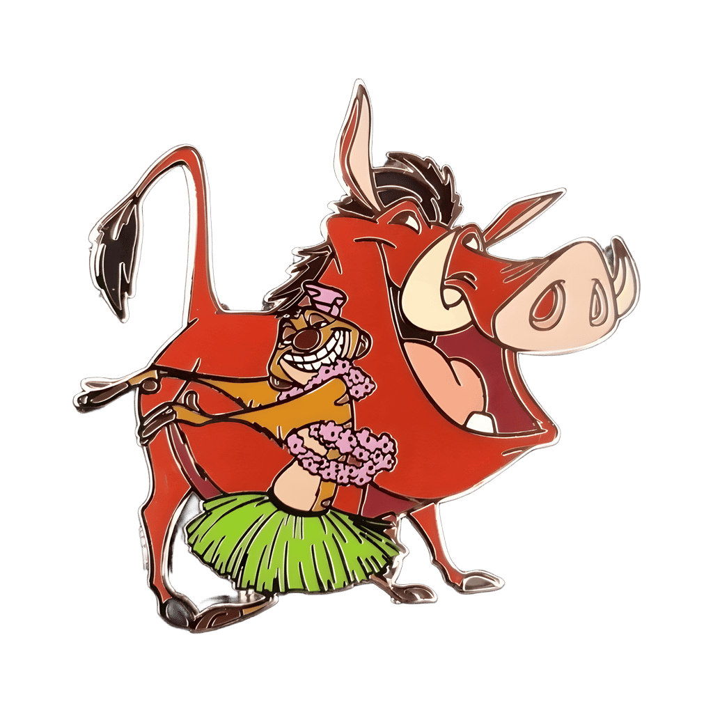 The Lion King - Timon in a Hula Skirt and Lei & Pumbaa Disney pin