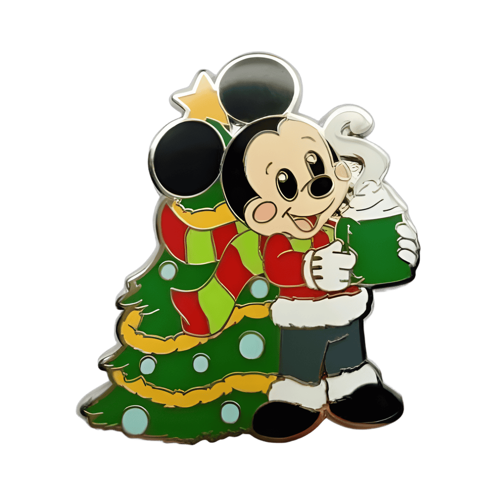 Mickey Mouse with Cocoa and Christmas Tree Disney pin