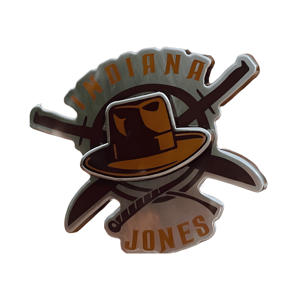Whip, Hat, and Machetes Logo Disney pin