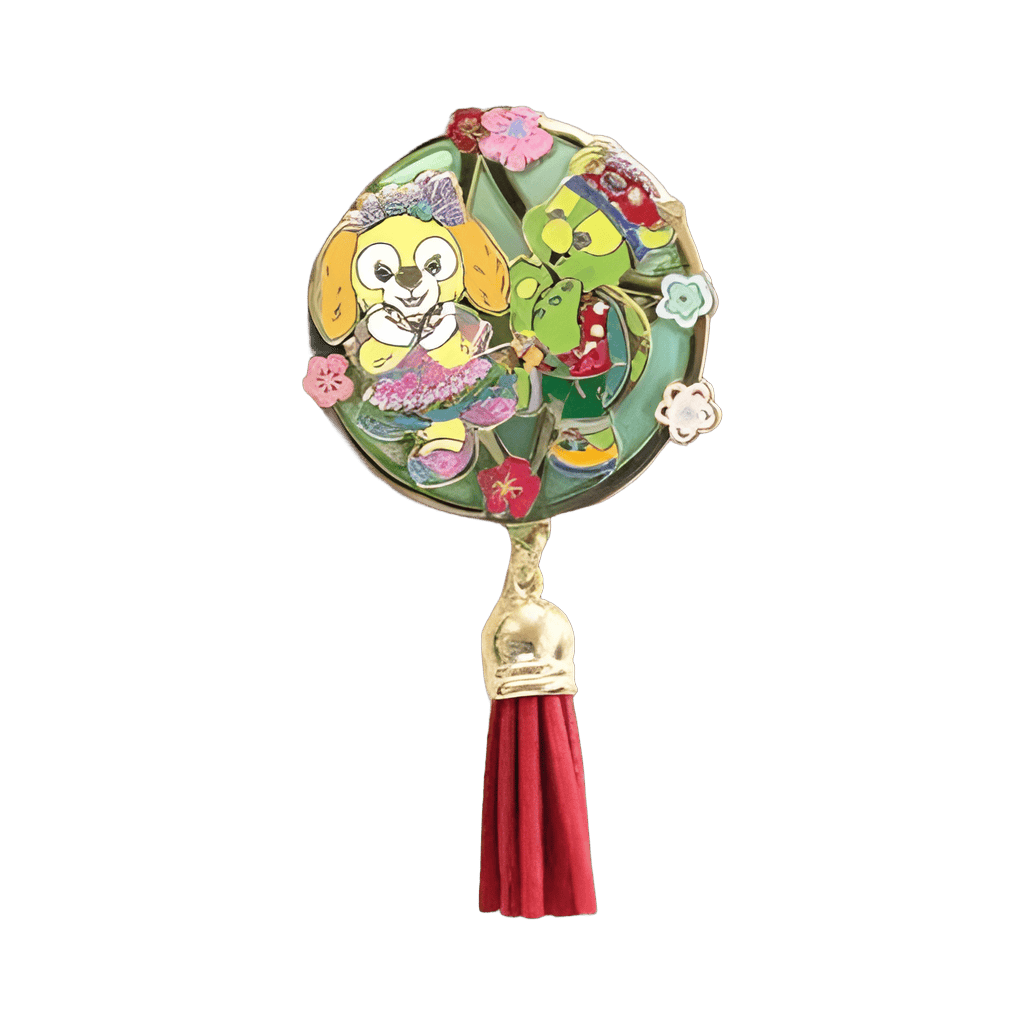 Lunar New Year 2021 - CookieAnn and 'Olu Mel with Flowers Dangle Disney pin