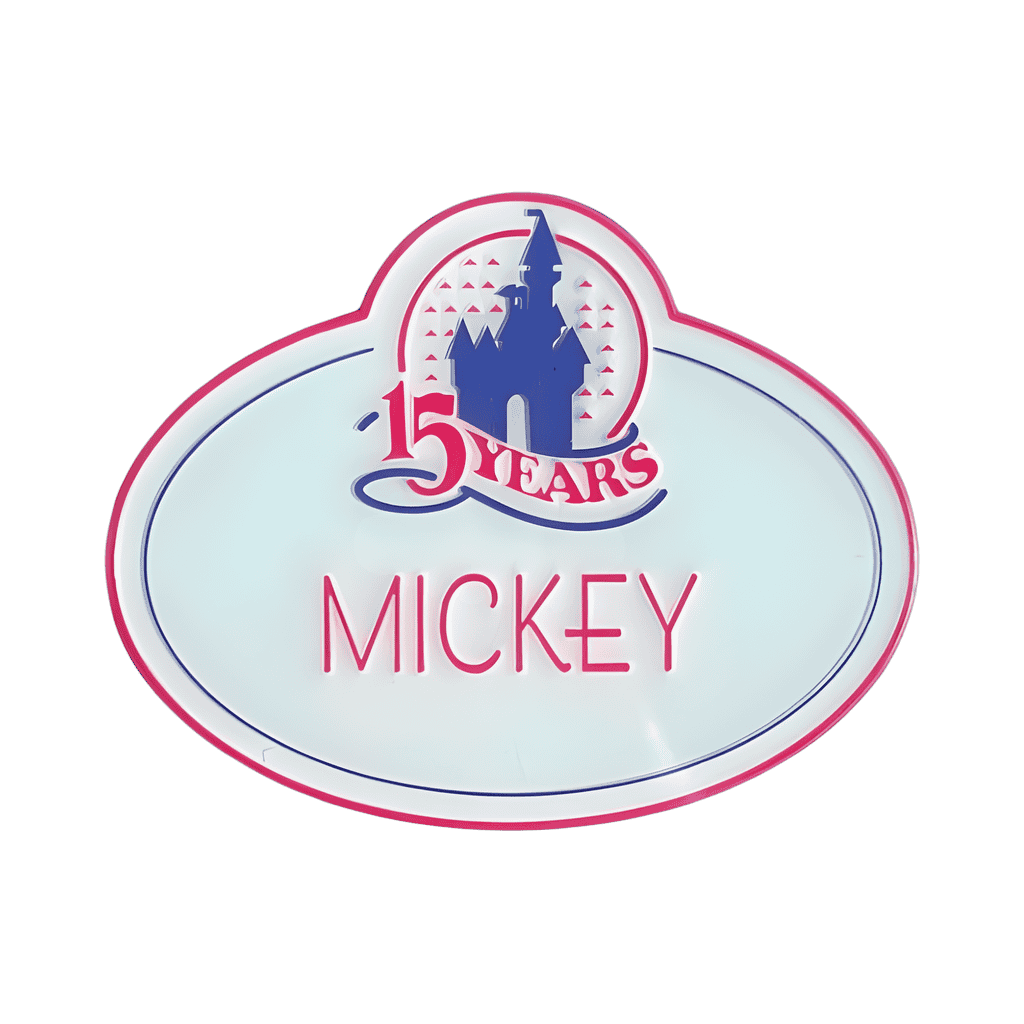 15th Anniversary - Mickey Nametag Disney pin