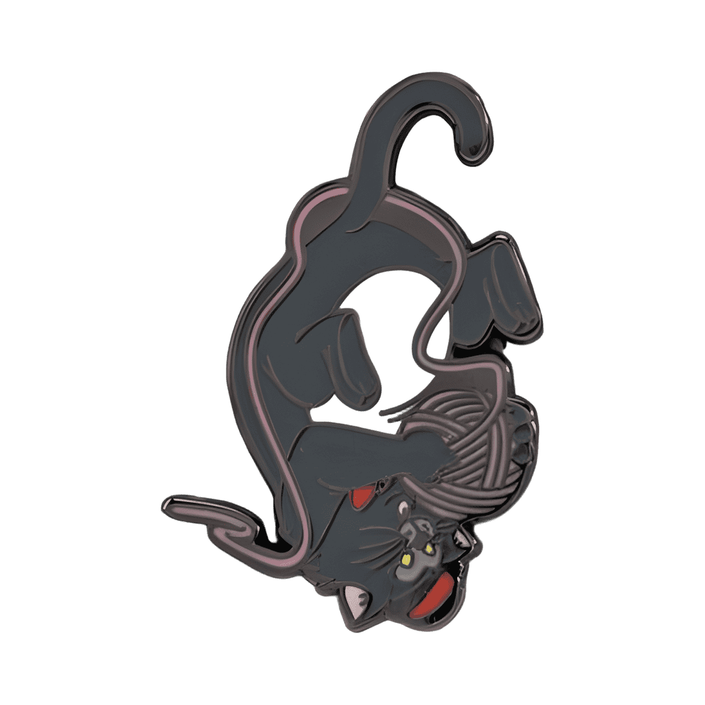 Scat Cat playing with yarn Disney pin