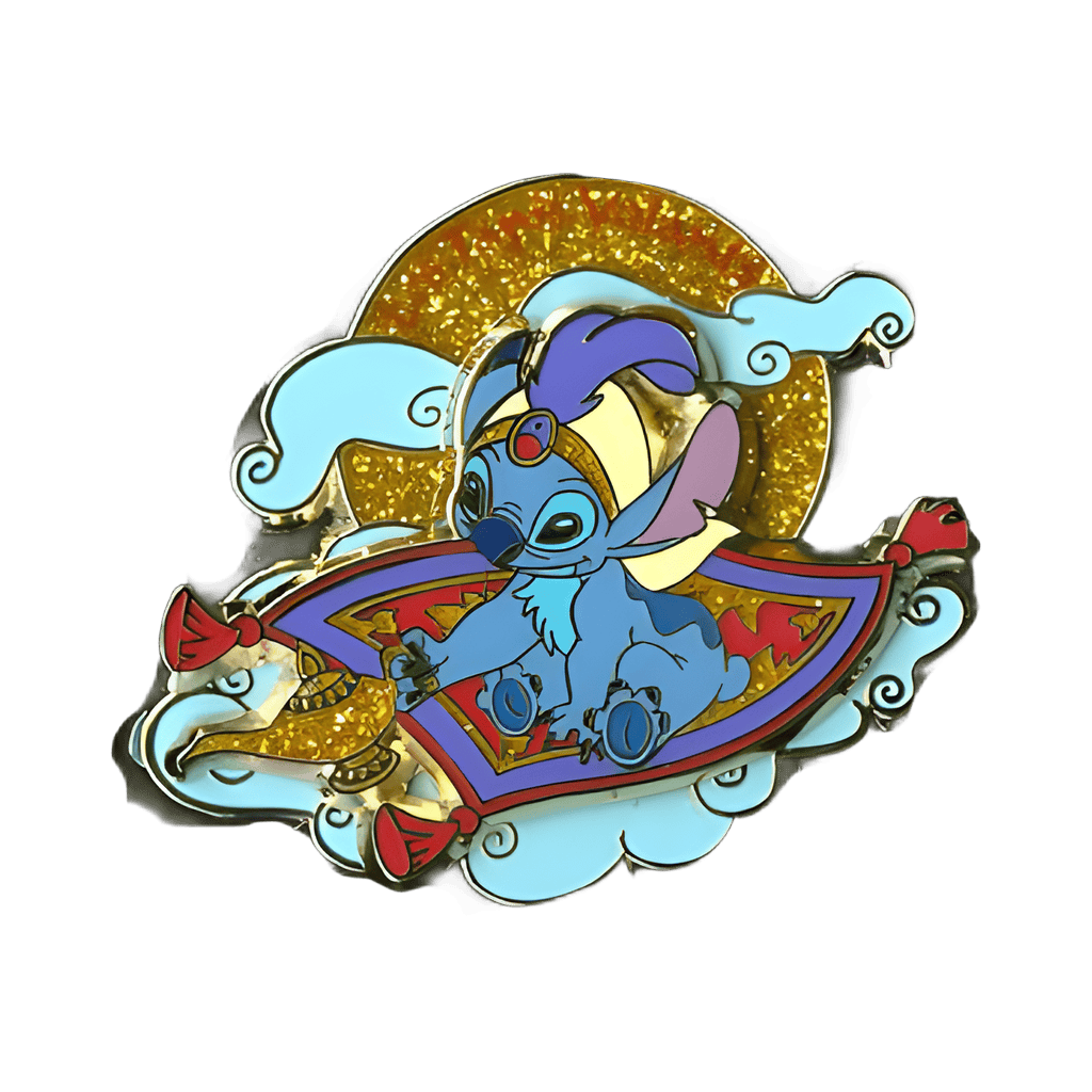 Stitch on magic carpet Disney pin