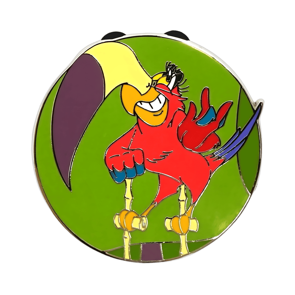 Iago as a Flamingo Disney pin