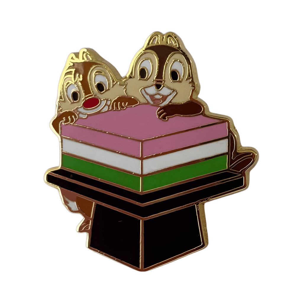 Pink, White, and Green Layered Dessert - Chip & Dale Disney pin