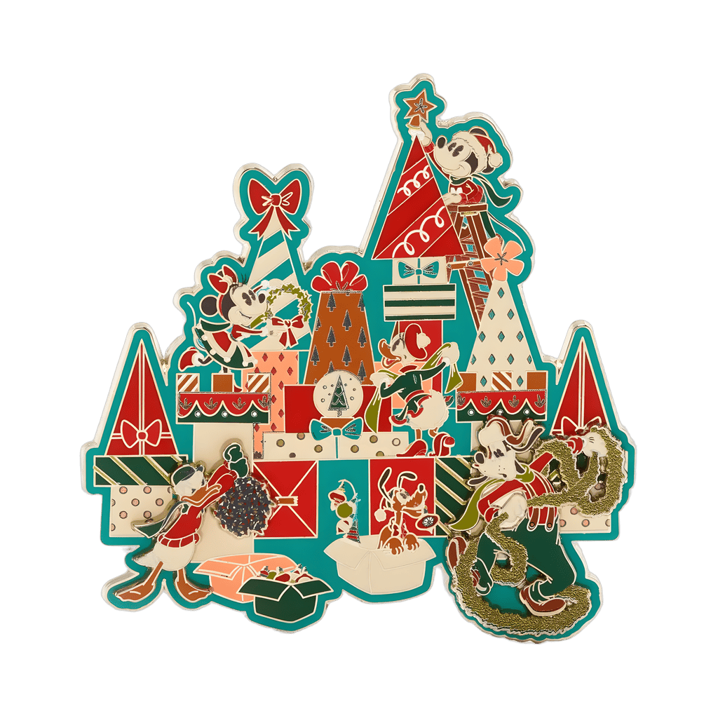 Vintage Christmas Castle Jumbo Disney pin