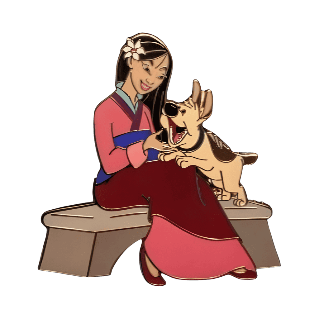Mulan and Little Brother Disney pin