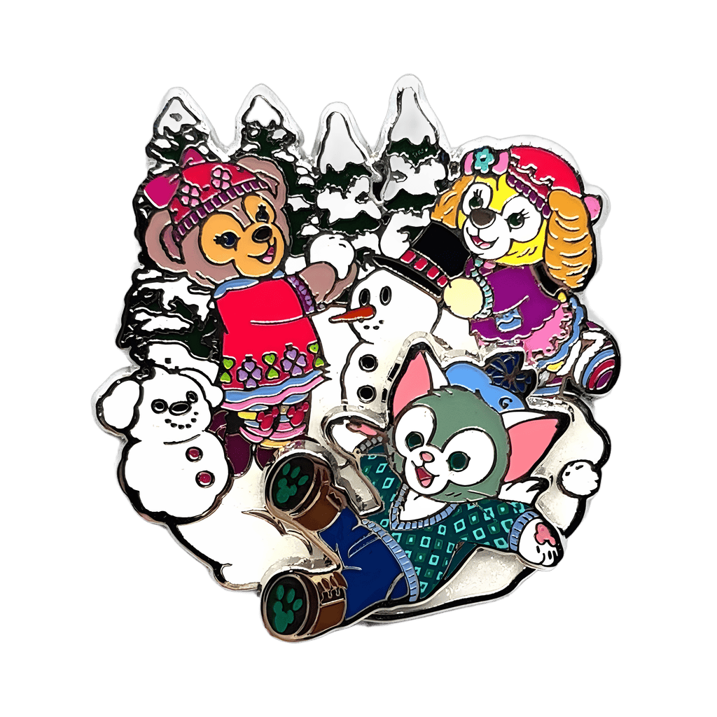 Gelatoni, Cookie, and ShellieMay Building Snowmen Disney pin