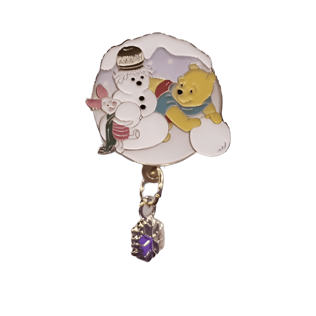 Pooh and Piglet Building Snowman Disney pin