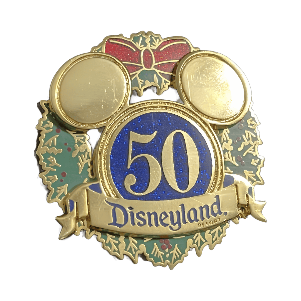 50th Anniversary Christmas Wreath Disney pin