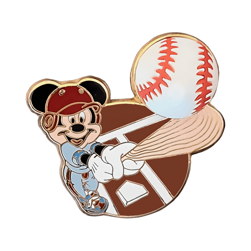 Pin Pursuit Map — Mickey Hitting Free-D Baseball Disney pin