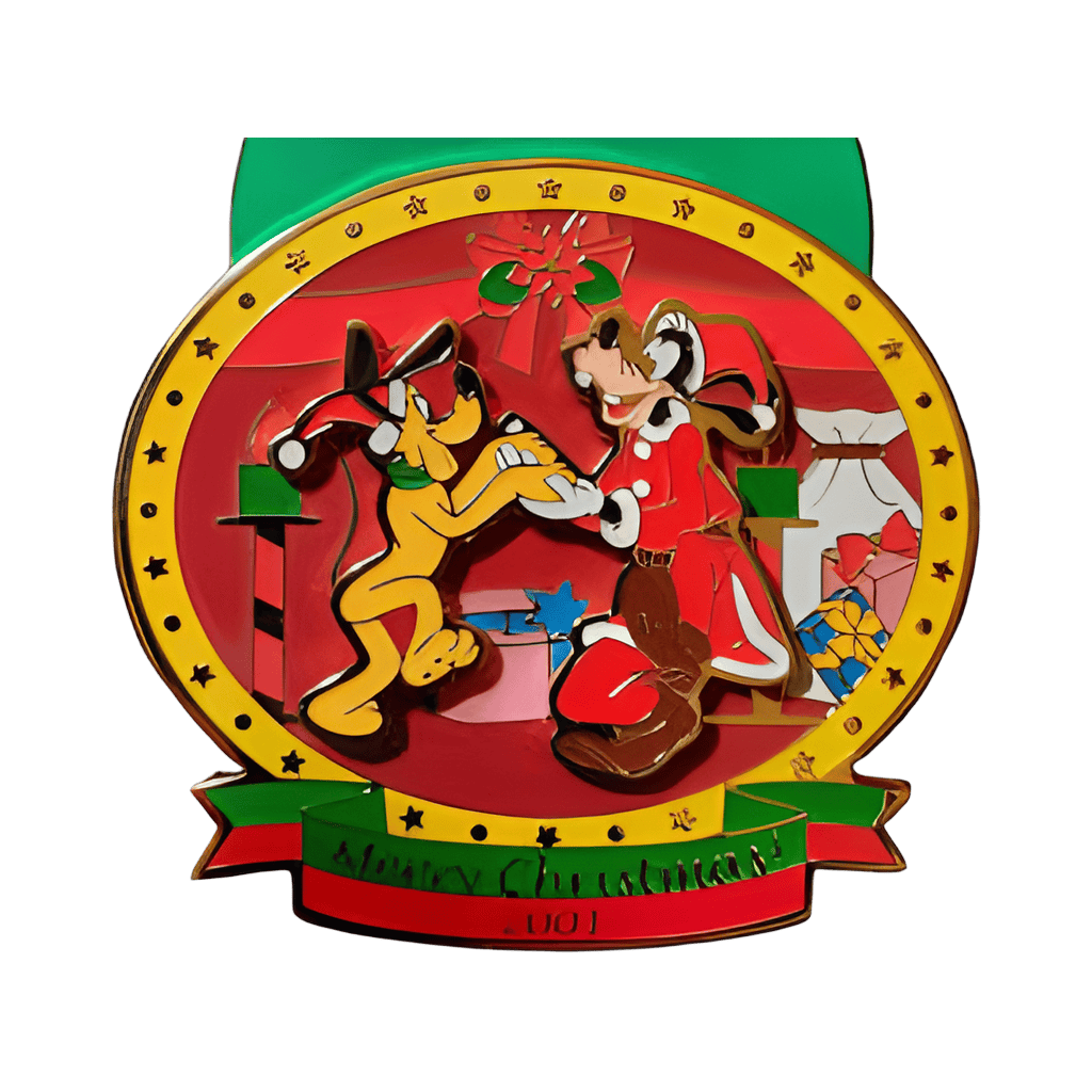 Goofy & Pluto - Oval Disney pin