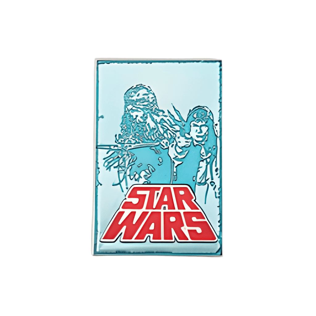 Blue Relief Han Solo and Chewbacca Disney pin