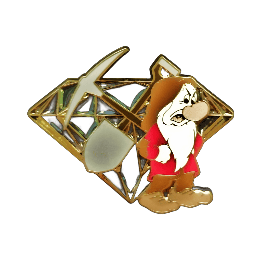 Grumpy with Diamond & Pick Axe/Shovel Disney pin