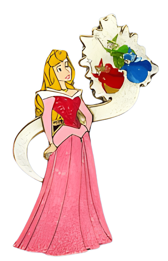 Aurora in Pink & Three Fairies Disney pin