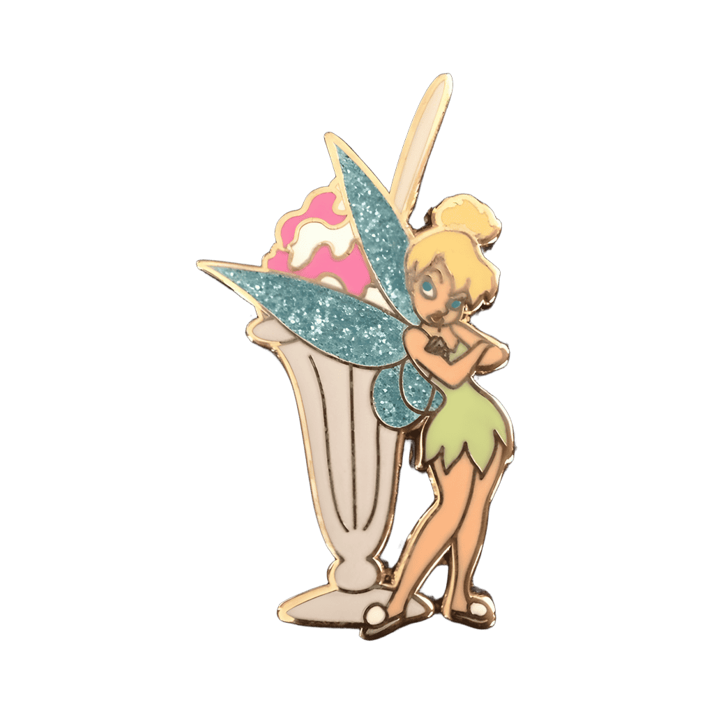 Tinker Bell next to Sundae Disney pin