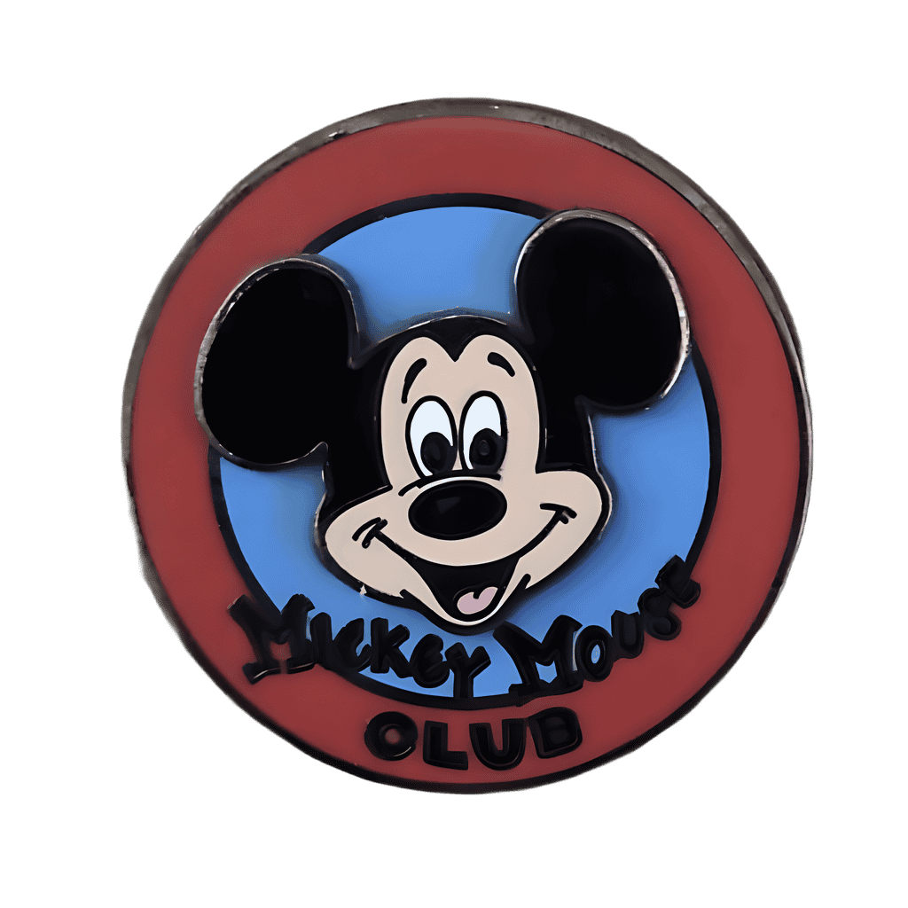 red and blue mickey Disney pin