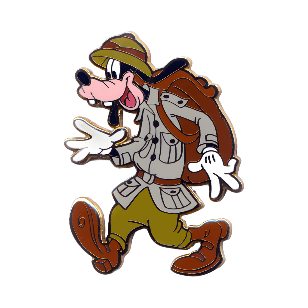 Explorer Goofy dressed in Safari Gear Disney pin