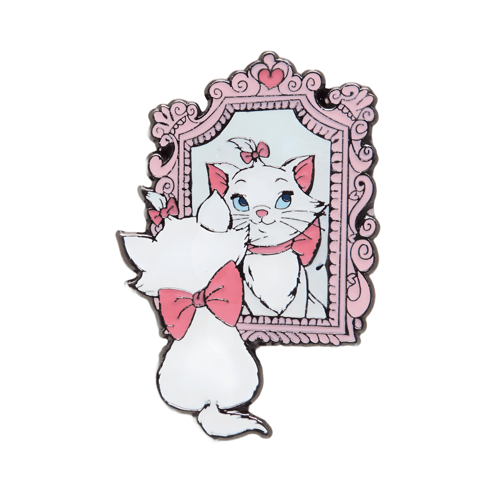 Marie looking in mirror Disney pin