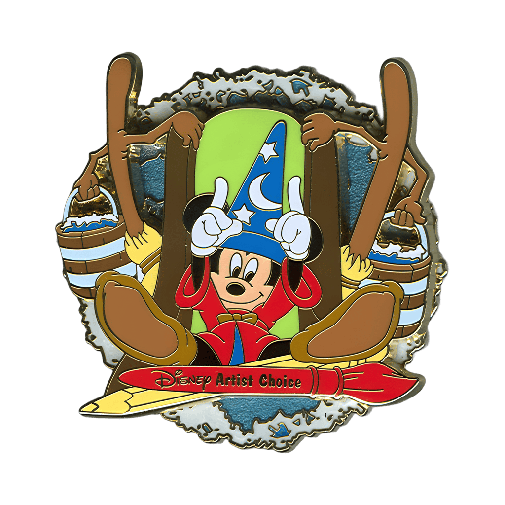 Sorcerer Mickey with Brooms Spinner Disney pin