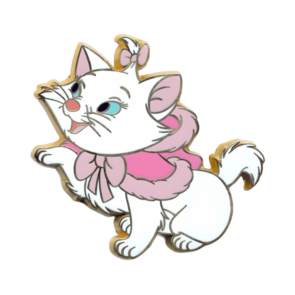 Marie Wearing a Pink Cape Disney pin
