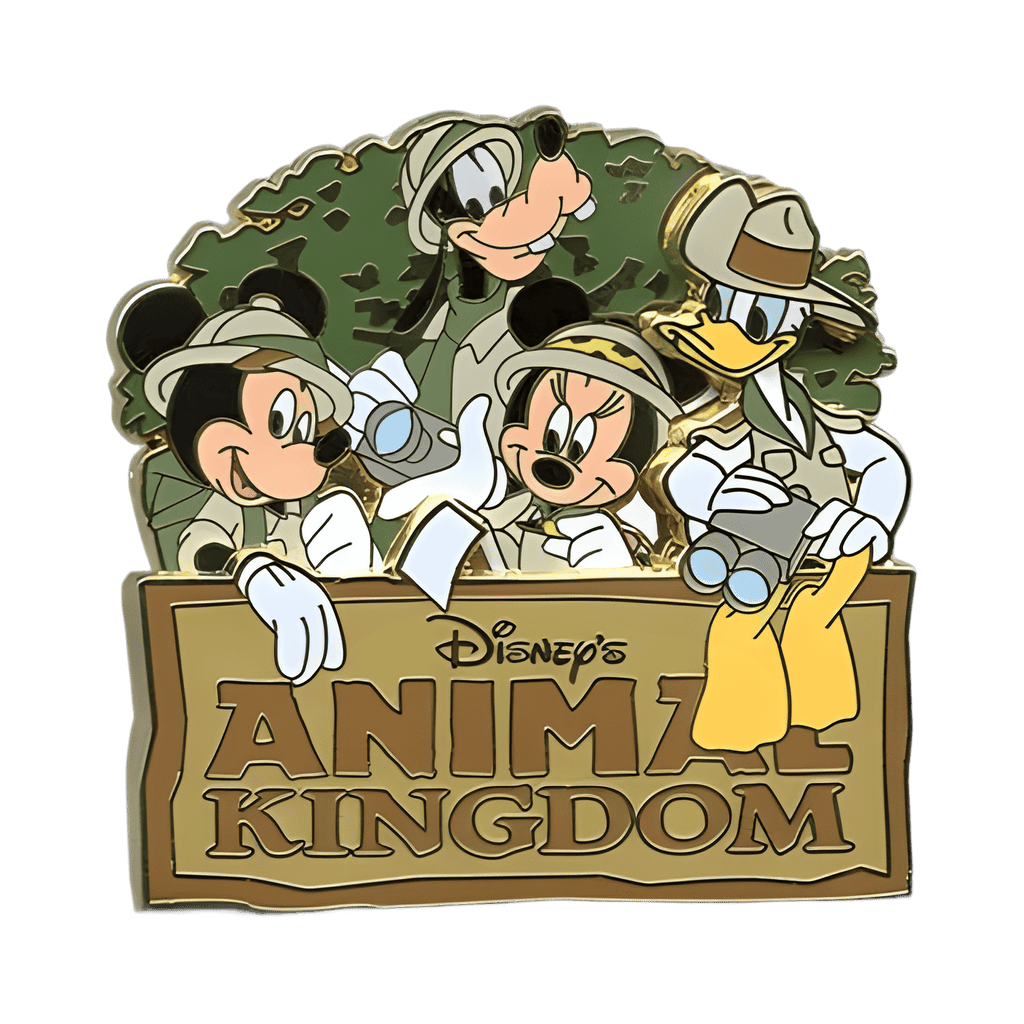 Mickey and Friends Sitting on Logo Disney pin